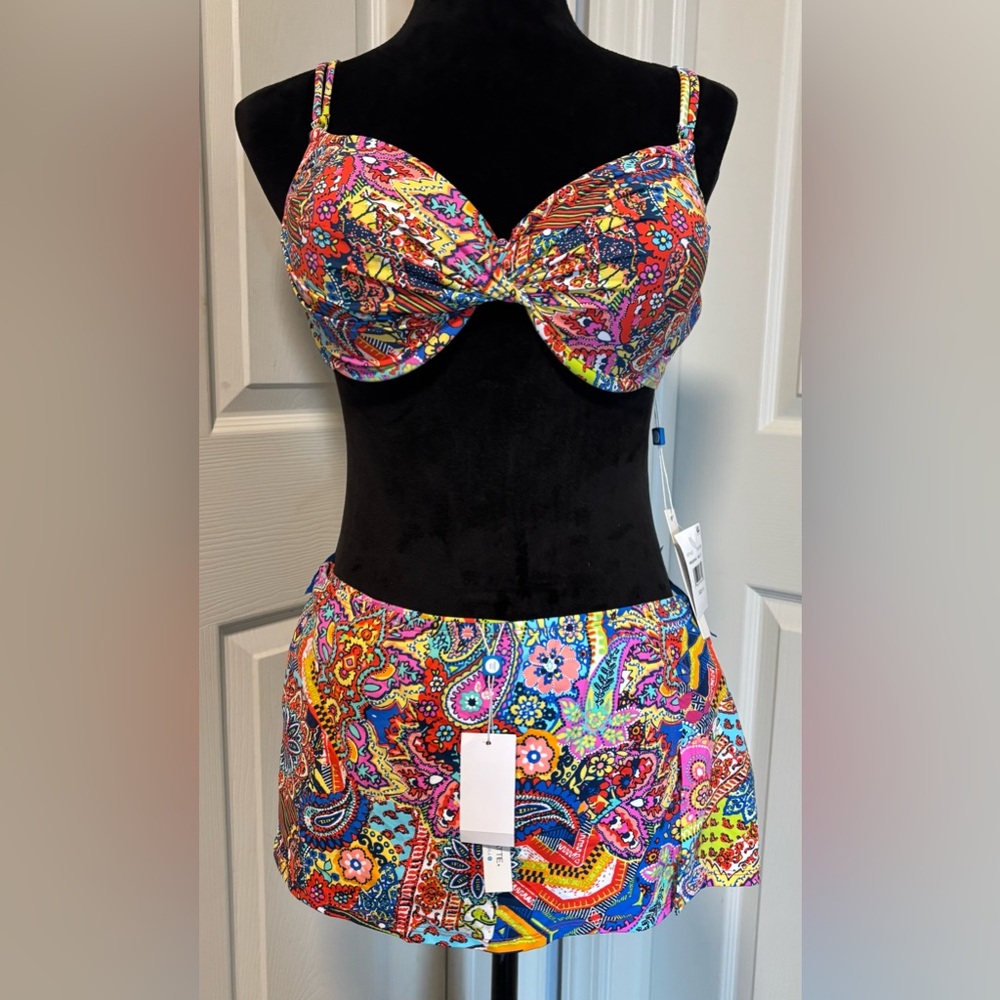 NWT BLEU By Rob Beattie 2 Piece Swimsuit - Picture 2 of 13